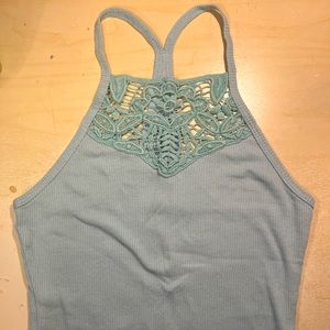 Blue Crochet Top